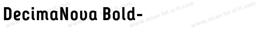 DecimaNova Bold字体转换